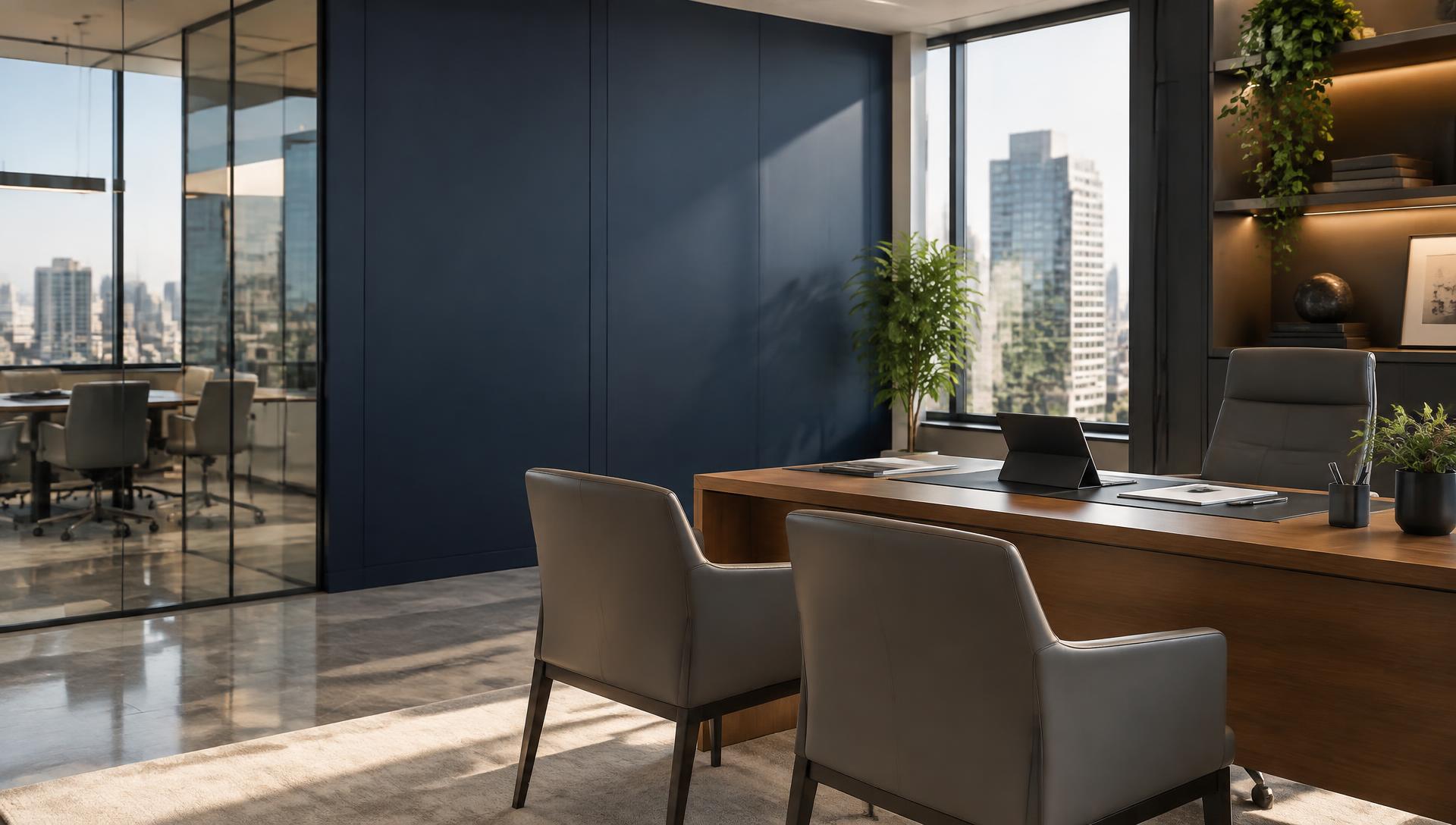 Sala profissional de atendimento financeiro